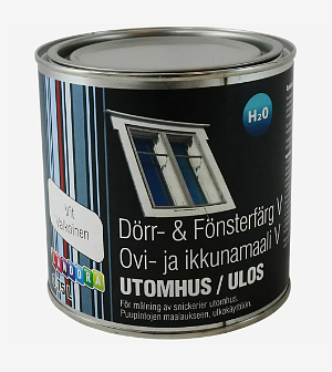 Dörr-fönsterfärg Landora Vit S0502-Y 0,75Lit