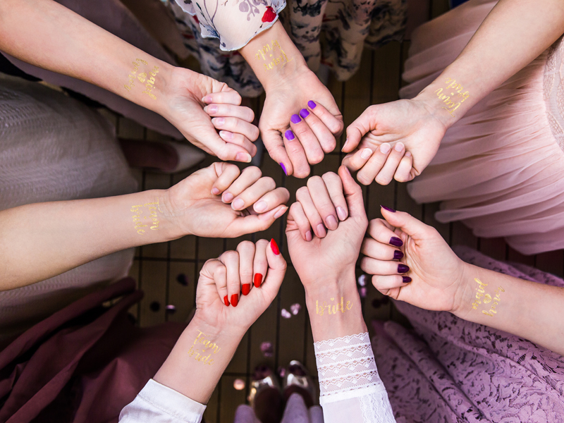 Temporary tattoos Bachelorette party, gold - 2