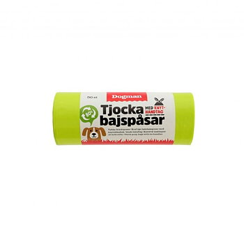 Dogman Bajspåsar med handtag 50p Grön