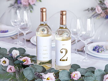 Table numbers - set of labels, 9.5x12cm
