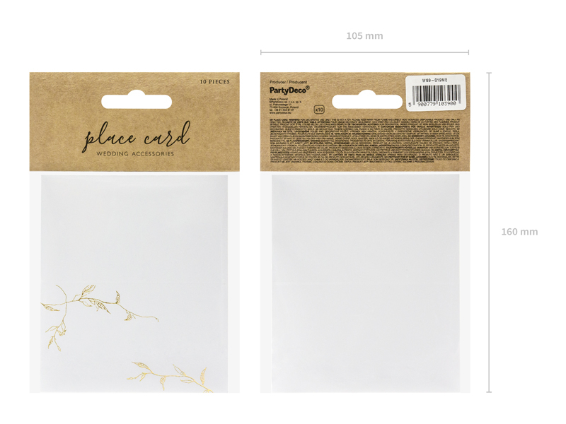 Table numbers - set of labels, 9.5x12cm - 3
