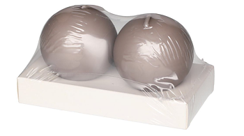 Klotljus på fot 2 -pack,mörkbeige