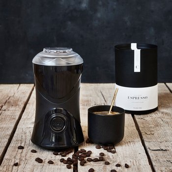 Coffee grinder, Matte black dia: 10.5 cm, h: 19 cm, Capacity 50 g.