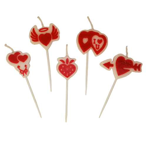 CANDLES HEARTS 5-pack