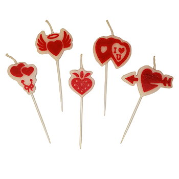 CANDLES HEARTS 5-pack