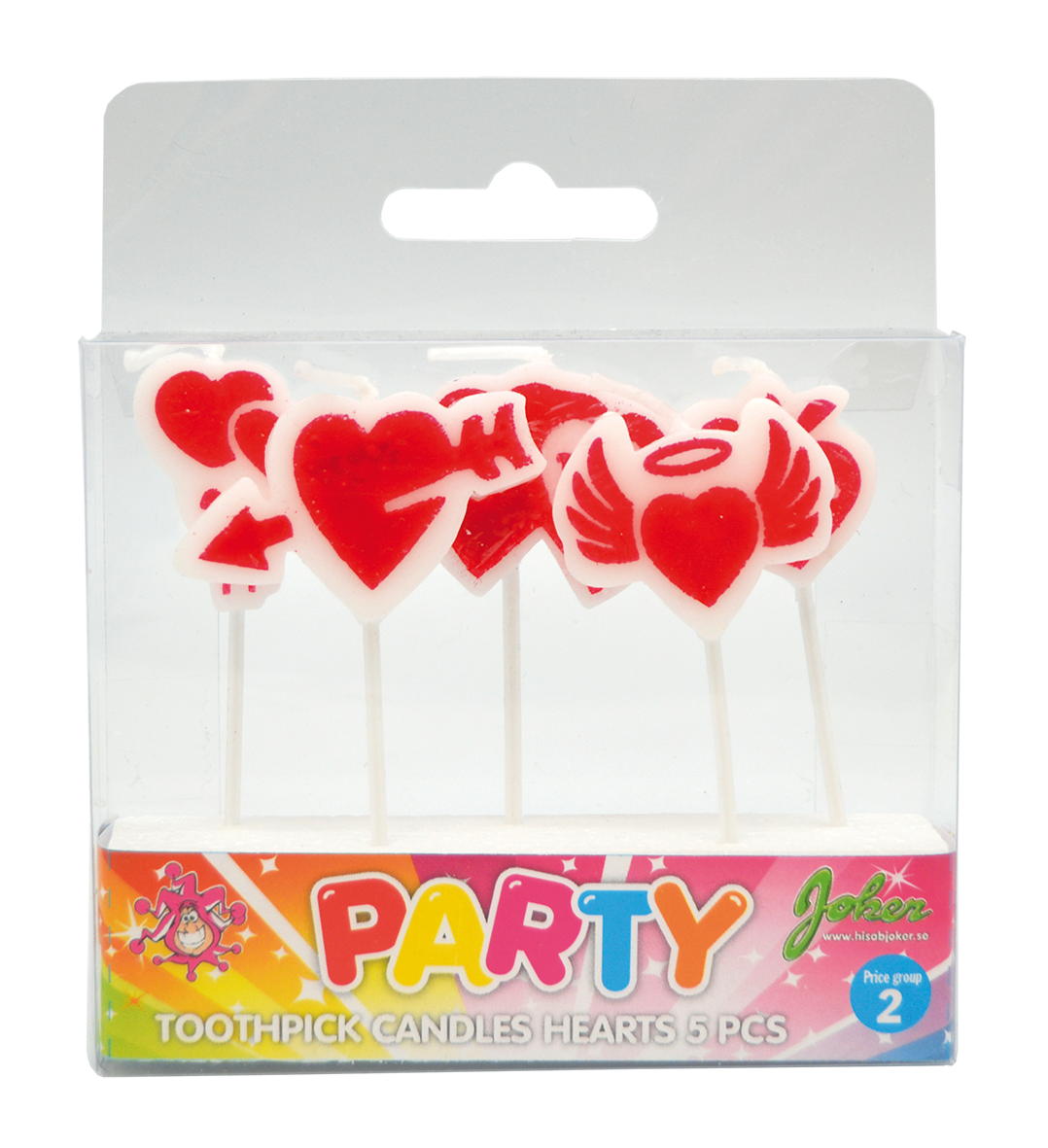 CANDLES HEARTS 5-pack - 2