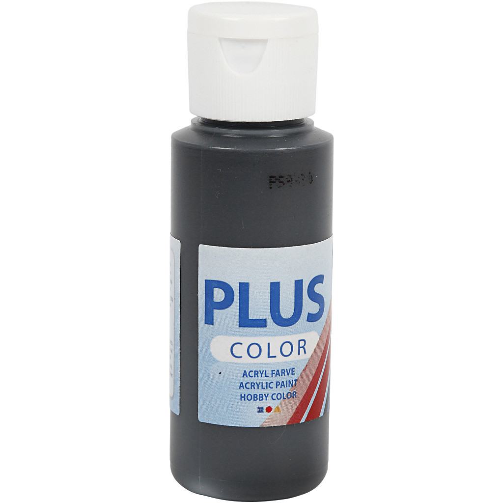 Plus Color Hobbyfärg, Svart, 60 ml