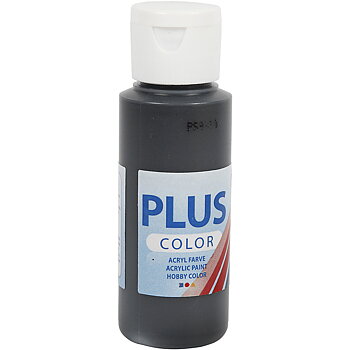 Plus Color Hobbyfärg, Svart, 60 ml