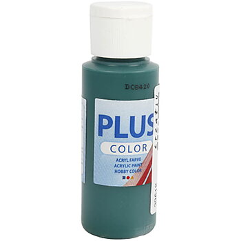 Plus Color Hobbyfärg, mörkgrön, 60 ml