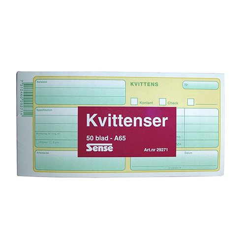 Kvittensblock A65