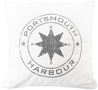 HARBOUR kudde vit/grå