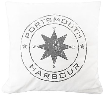 HARBOUR kudde vit/grå