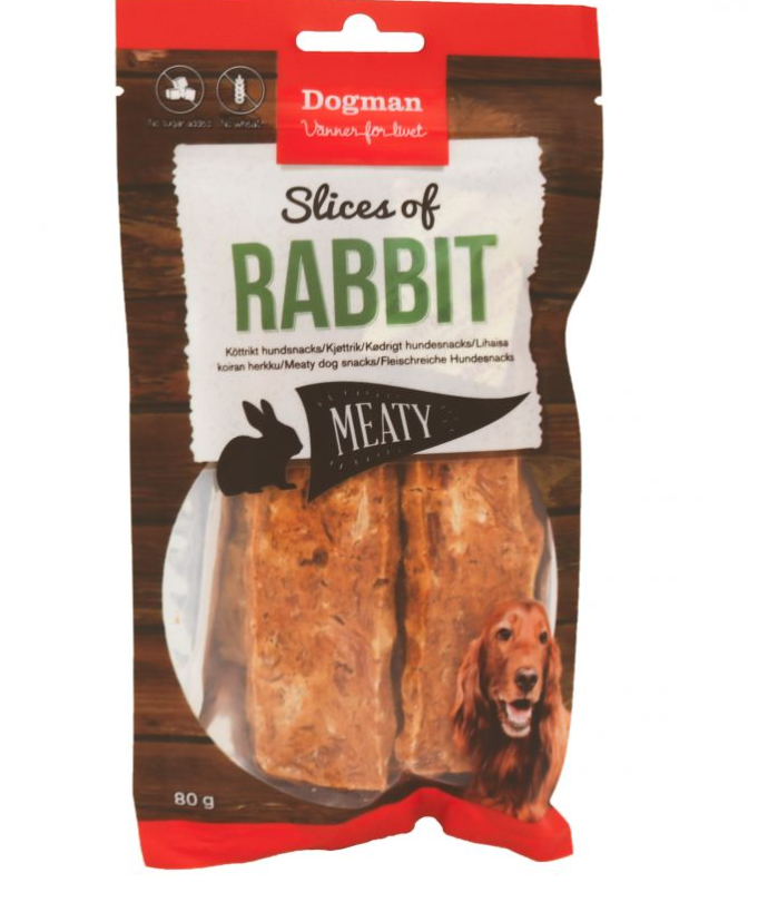 Dogman Hundgodis Meaty Slices of Rabbit