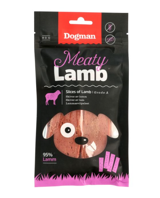 Dogman Hundgodis Meaty Slices of Lamb