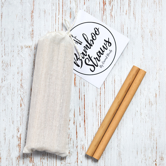 Sugrör Bambu 4-pack