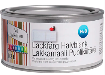 Lackfärg V H.blank Landora Vit 0,3Lit