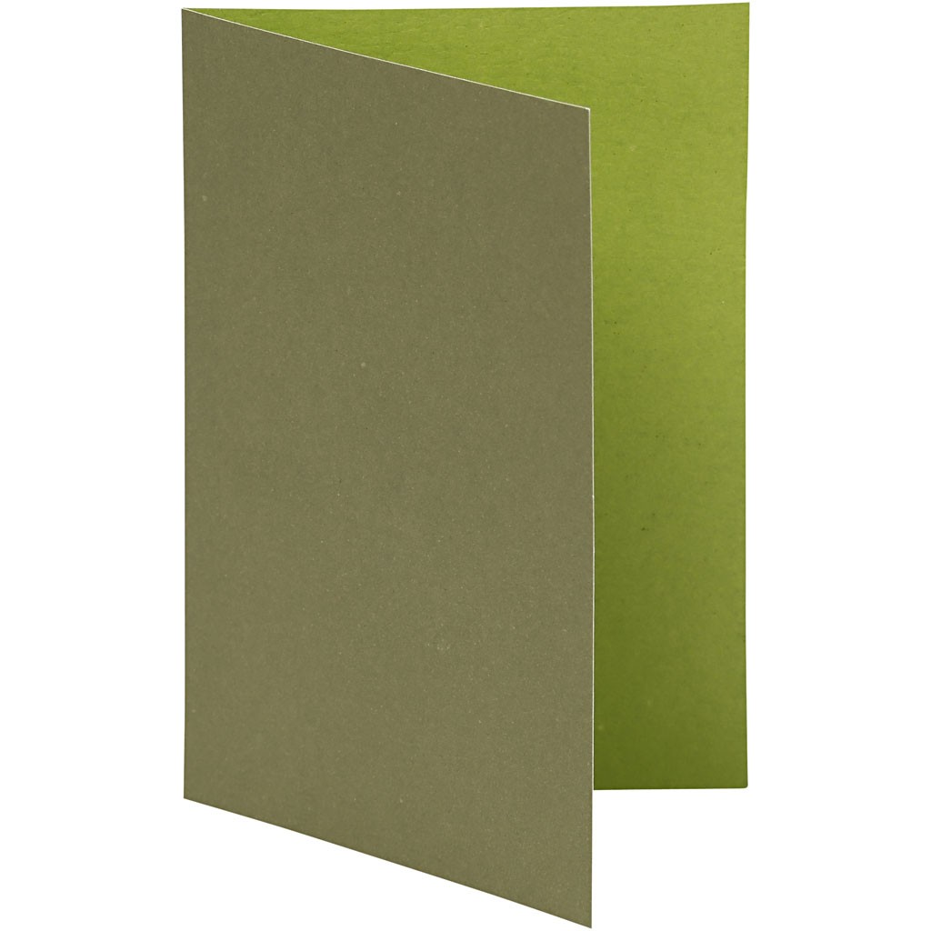 Brevkort lime/mörkgrön, 10-pack