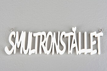 Smultronstället Vit 20x6 cm