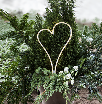 Led Gravljus Decorationsheart