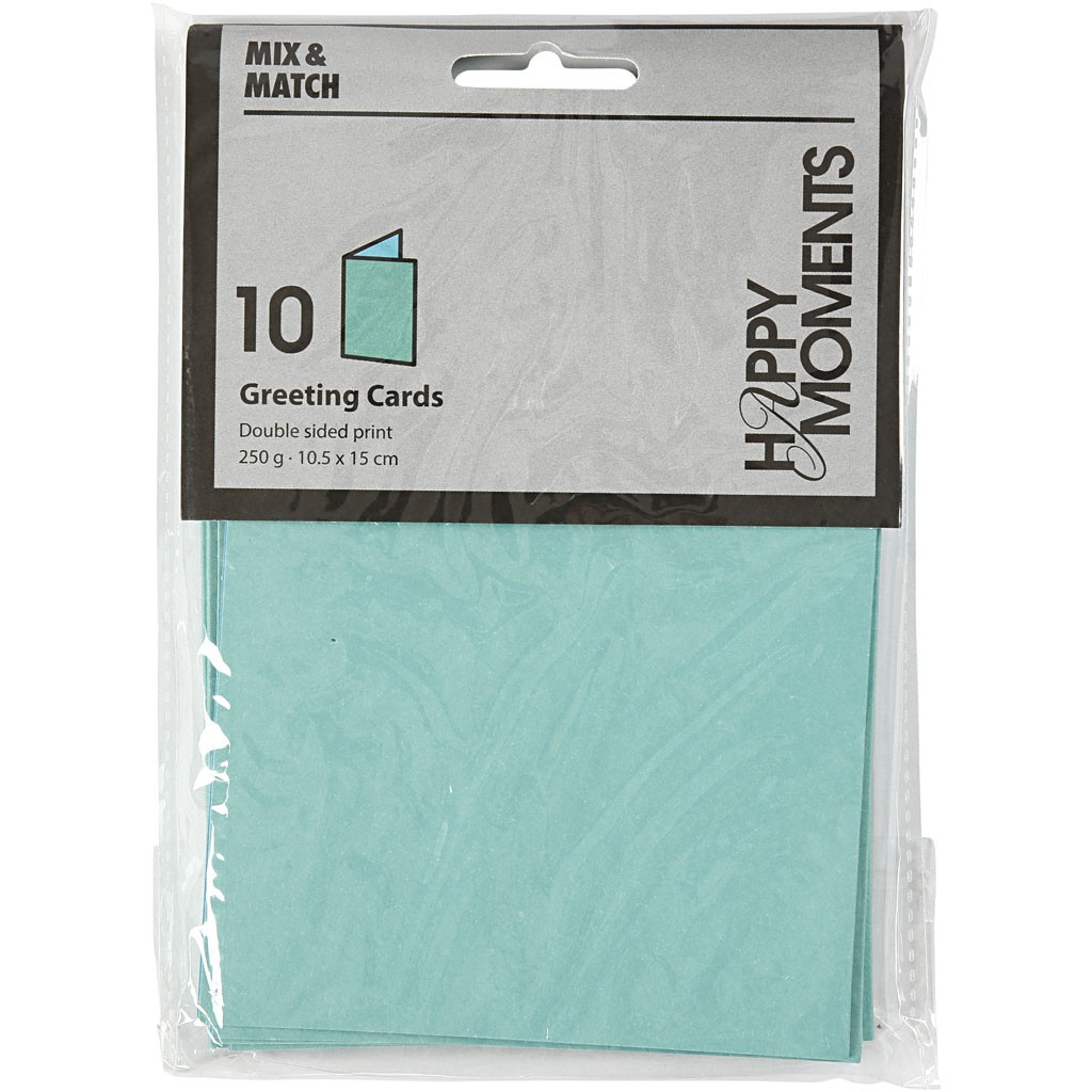 Brevkort mörkturkos/ljusturkos, 10-pack - 2