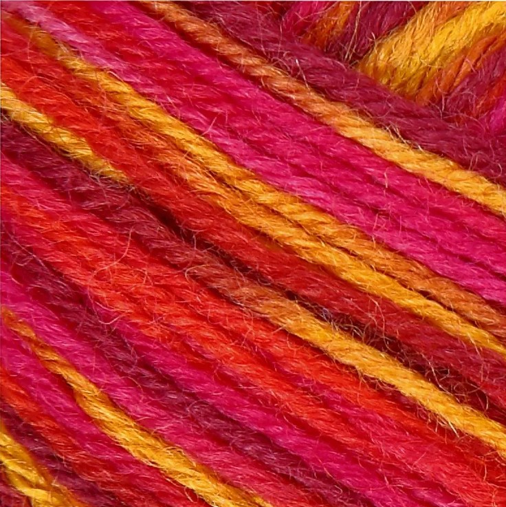 Strumpgarn Röd/orange Harmoni 50g 200m - 2