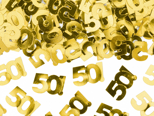 Metallisk konfetti, nummer 50, 15g