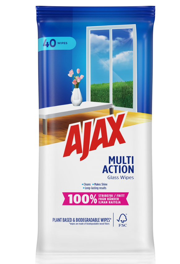 Ajax Wipes Glas 40-p