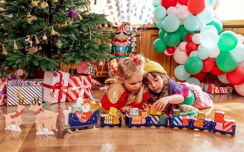 Adventskalender jultomte med släde - 3