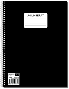 Kollegieblock Black A4 linjerat