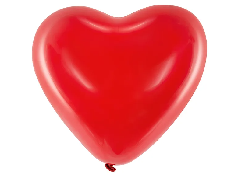 Ballonger hjärtan 6st röda