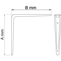 Konsol vit 200X250X1,2 - 2