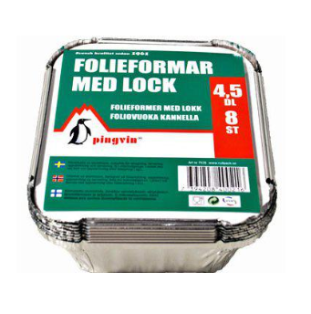 Folieformar med lock 4,5dl