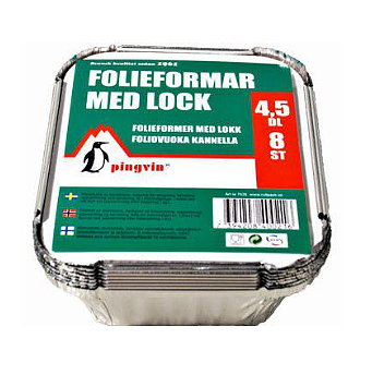 Folieformar med lock 4,5dl