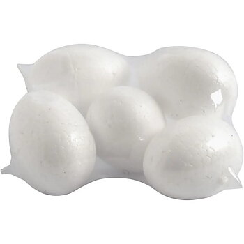 Ägg av frigolit 6cm 5st