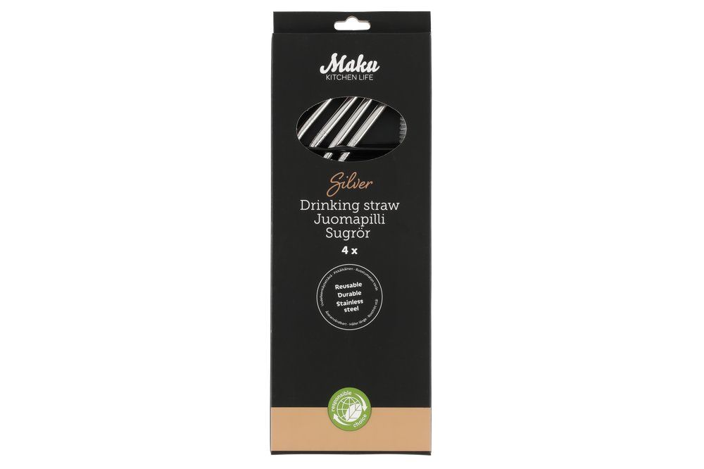 Sugrör, rostfritt stål 4-pack - 2