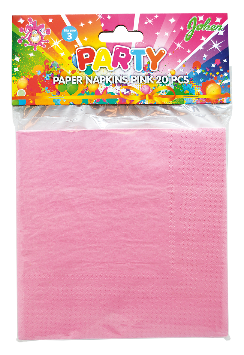 Rosa Servetter  20-Pack - 2