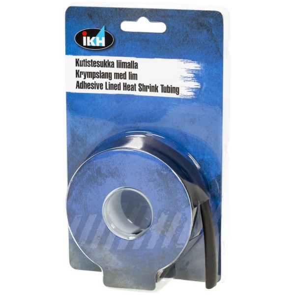 Krympslang med lim 6,4mm 3m svart