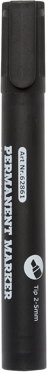 Märkpenna, skuren spets, Svart 2-5mm