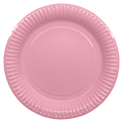 PARTY PAPER PLATE 23,5 CM PINK 8-P