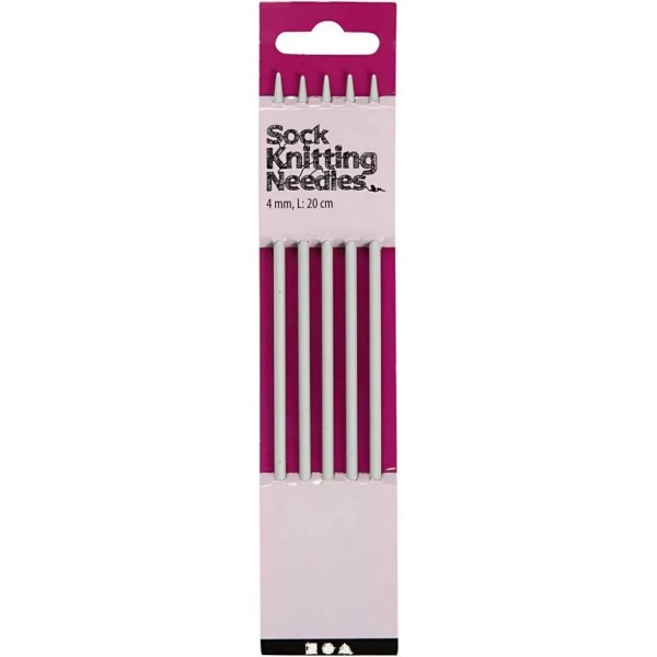 Strumpstickor 4mm, L:20cm