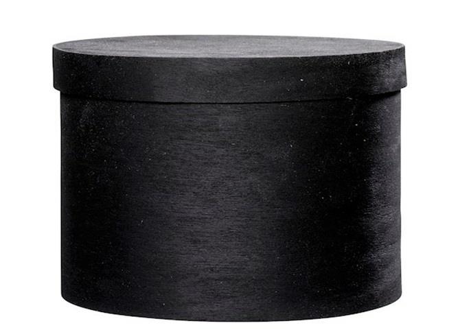 Hattbox svart D14cm  H10