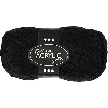 Fantasia Akrylgarn Svart 50g 80m
