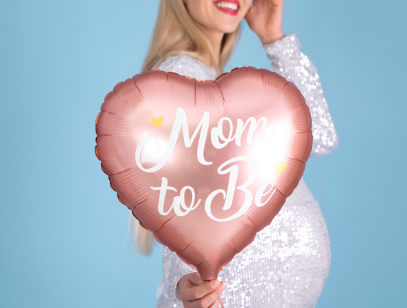 Folieballong mom to be rosa - 2