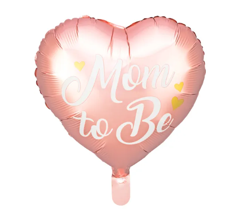 Folieballong mom to be rosa