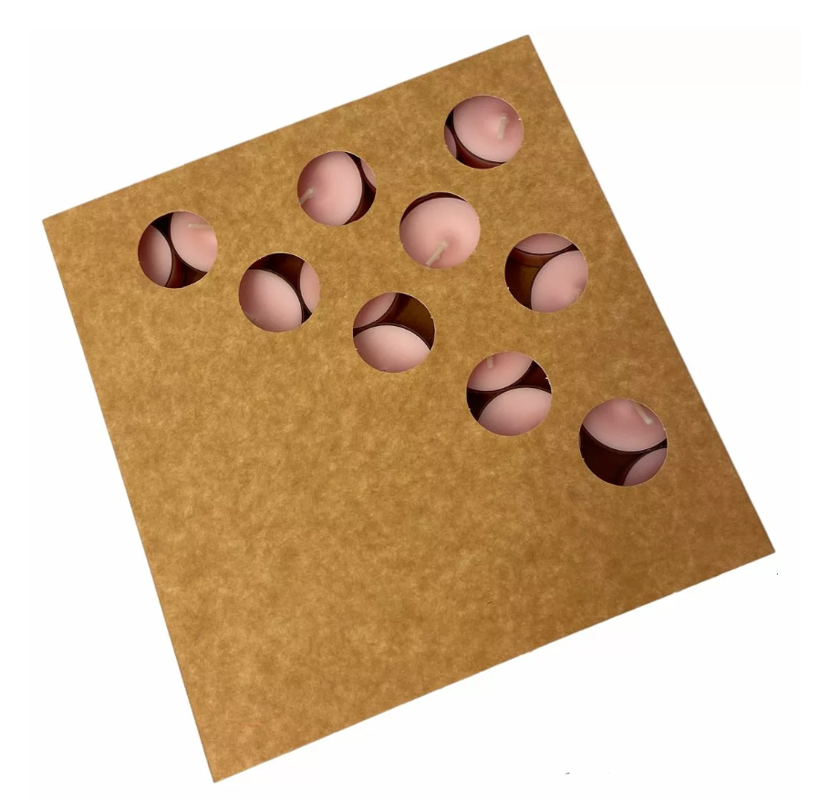 Värmeljus i plastkopp Rosa Sojavax 25p 6h