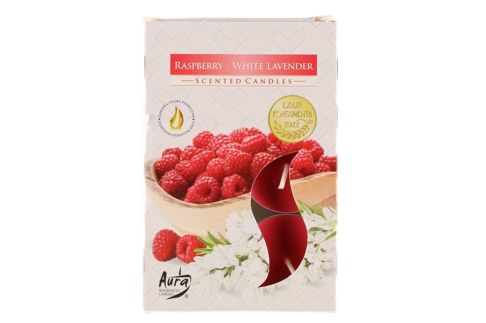 Doftvärmeljus Rasberry-White lavender 6 st