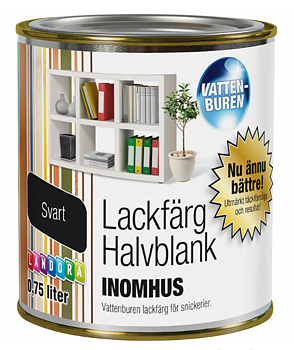 Lackfärg V H.blank Landora Svart 0,75Lit