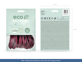 Eco Ballonger 30cm pastell, djupröd