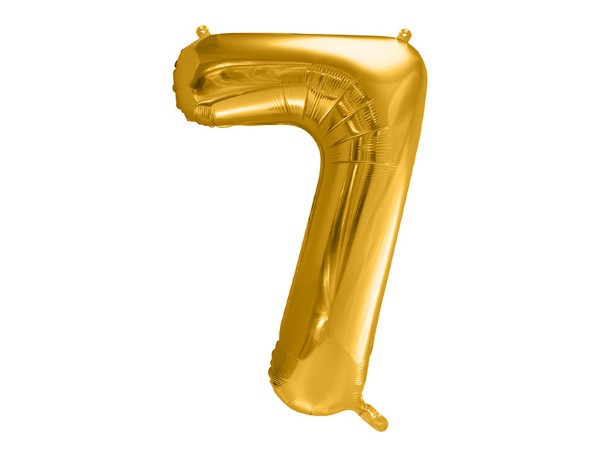 Folie Ballong Nummer  86cm, guld - 8
