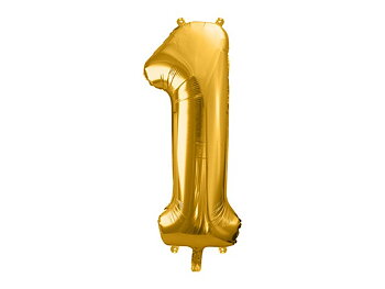Folie Ballong Nummer  86cm, guld